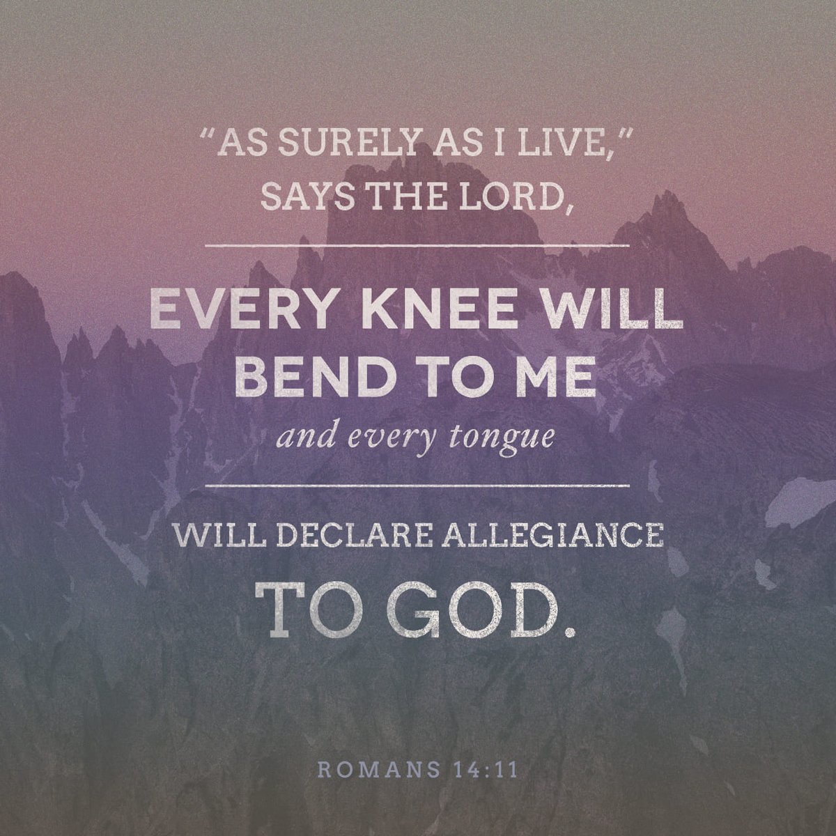 idktw2's tweet image. For it is written, As I live, saith the Lord, every knee shall bow to me, and every tongue shall confess to God.  So then every one of us shall give account of himself to God.
Romans 14:11-12