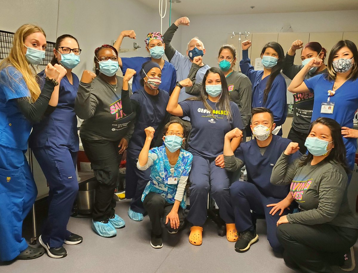 DrStollman's tweet photo. Dress in Blue Day at East Bay Endosurgery, Oaktown USA
#DressInBlueDay #ColorectalCancerAwarenessMonth #ridefor45 #45isthenew50 #ACG #savinglivesonecolonoscopyatatime @AmCollegeGastro @MarkPochapin @dagreenwald @DrSamirAShah1 @AmyOxentenkoMD @rkhsusa @peyoungmd @CostasHKefalas https://t.co/kqWHZOmCTN