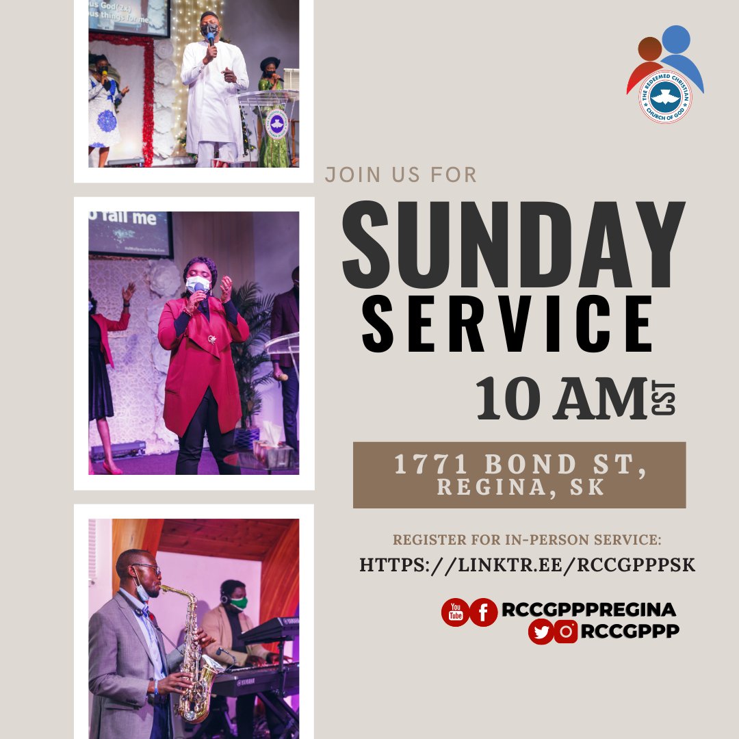 rccgpnsk's tweet photo. Connect In-Person or Watch Online through social platforms including Youtube, and Facebook.
Register for In-Person: https://t.co/KRA42jbeyF (Link In Bio)
We are excited to have you join us.
#RCCGPPP #YQR #PeculiarNation #GreatMultiplication #Regina #Canada #SupernaturalJoy https://t.co/4vnHiDogsJ