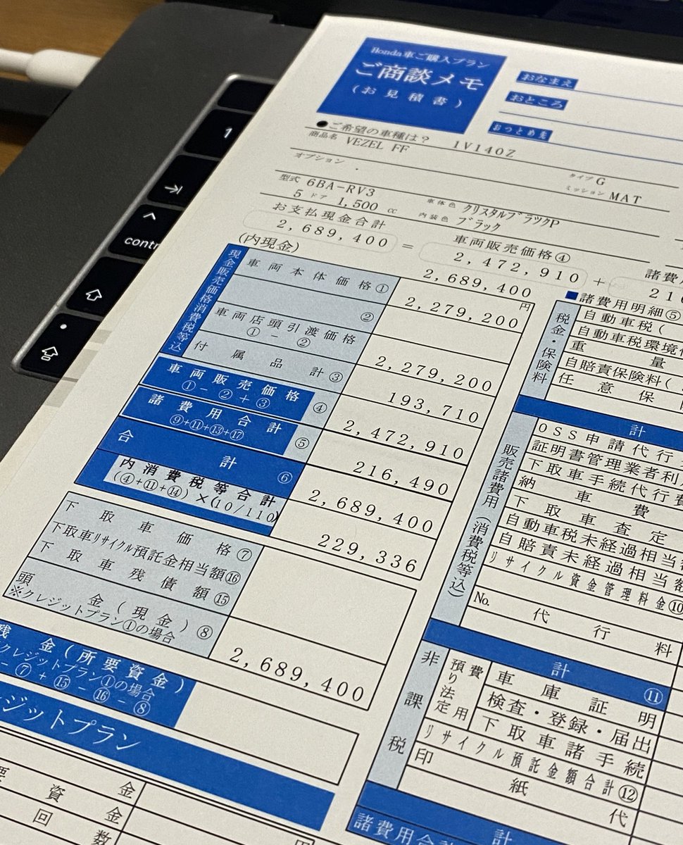 ドラヨス ワンソクtube 19万人 クルマ買う系youtuber A Twitter 新型ヴェゼルの価格は227 9万円から ガソリンgならコミコミ268 9万円だった これなら結構安くない ハイブリッドの上位グレードzのフル装備でも346 2万円 想定してたよりは高くないと言う印象 全