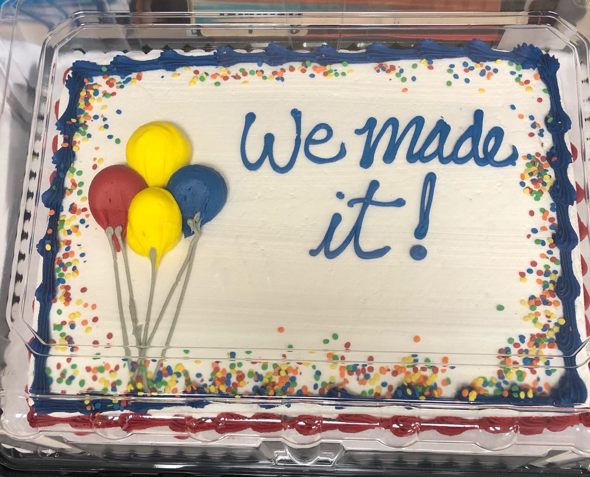 We made it through our first week of hybrid instruction! What better way to celebrate the end of a successful week than with cake and ice cream.