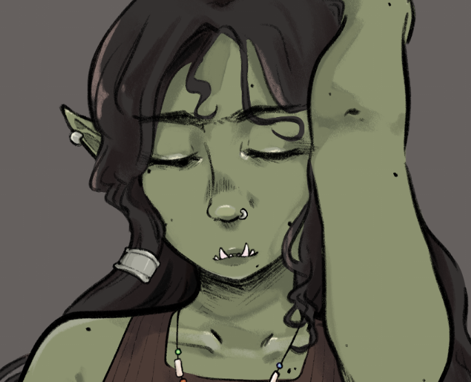 Meiidou's tweet photo. Orc woman⚔️ Slightly based on my DnD character. This was for a school assignment so I tried a more realistic art style than my usual stuff =) I might draw more in this style if people like it
#ArtistsOnTwitter #DnDcharacter #NSFWArtistsClub #SmutNetwork https://t.co/6z4VVA9Jpa