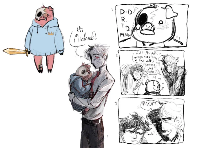 Michael definitely have a favorite dad 
.
.
.
#ranboofanart #tubbofanart #beetwt 