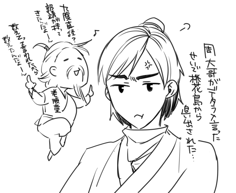 射鵰英雄伝#23～25くらい。
さすがの郭靖も怒る老頑童のデタラメ。観てるこっちも「黙れジジイーッ!!」ってなる。 