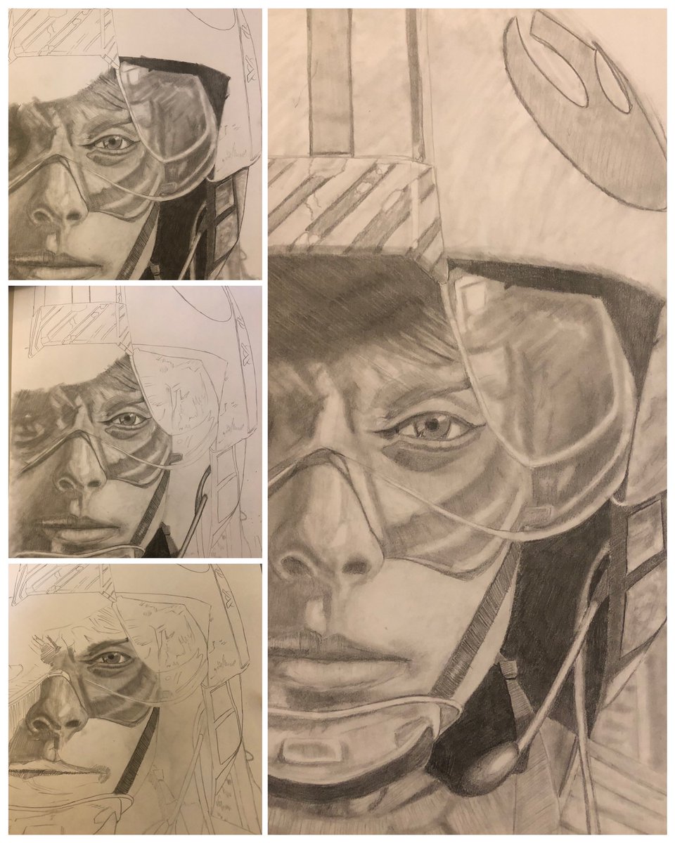 forceiswithme's tweet photo. “Use The Force, Luke”
Here is my pencil drawing of Luke Skywalker on his Death Star trench run. Checkout my Star Wars art &amp; animation on Instagram https://t.co/eUUSYbOquk 

#starwars #starwarsart #lukeskywalker   @HamillHimself https://t.co/hMvwcAuoBo