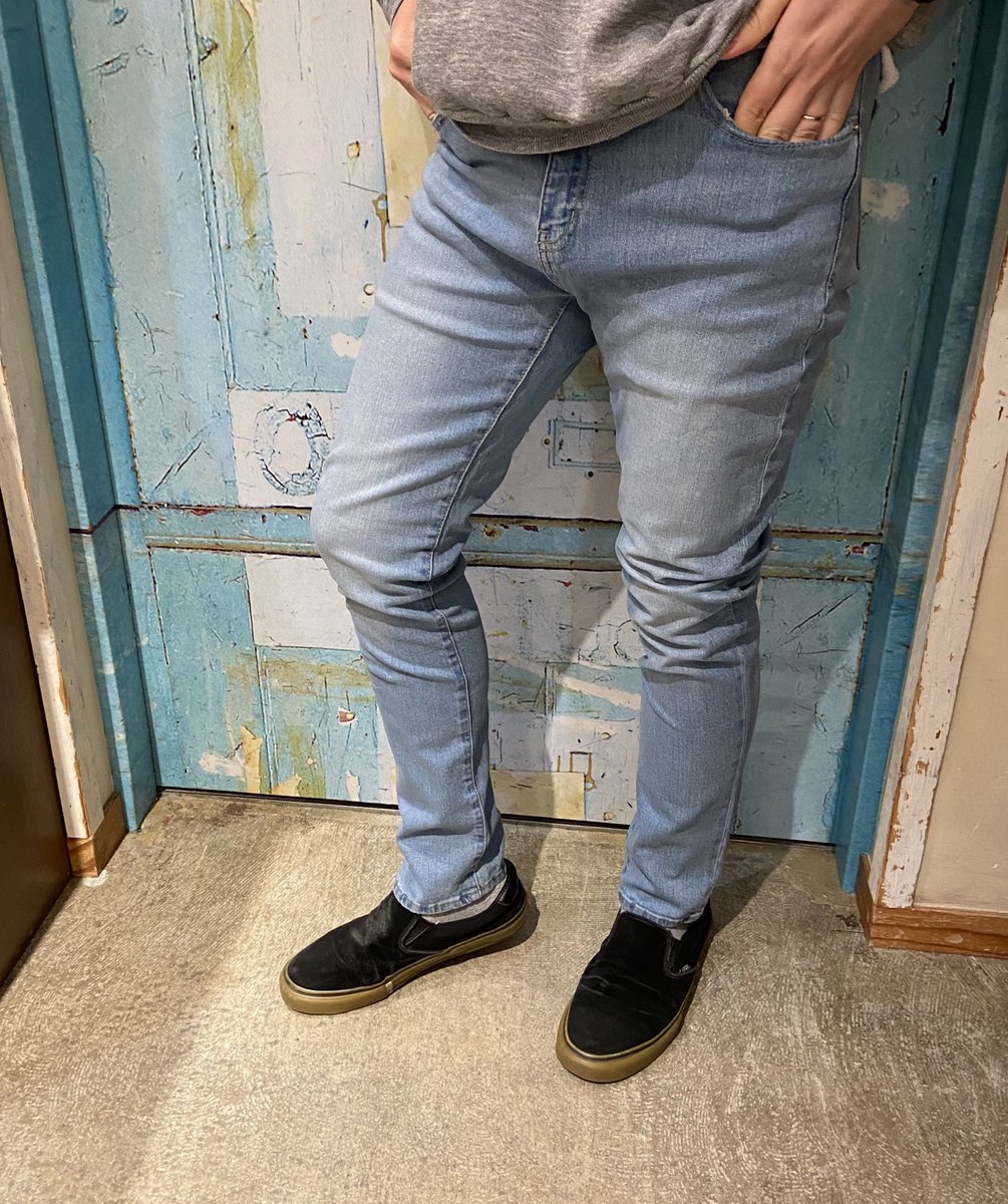 Wegoイオンモール盛岡南店 メンズスキニーパンツ ｽﾄﾚｯﾁﾃﾞﾆﾑｽｷﾆｰﾊﾟﾝﾂ 2 999 Tax T Co 8cybi03t1z 股上が深めに設定されているのでタックインしたスタイリングとの相性が抜群 なアイテムです Wego 盛岡南 スキニーパンツ メンズ