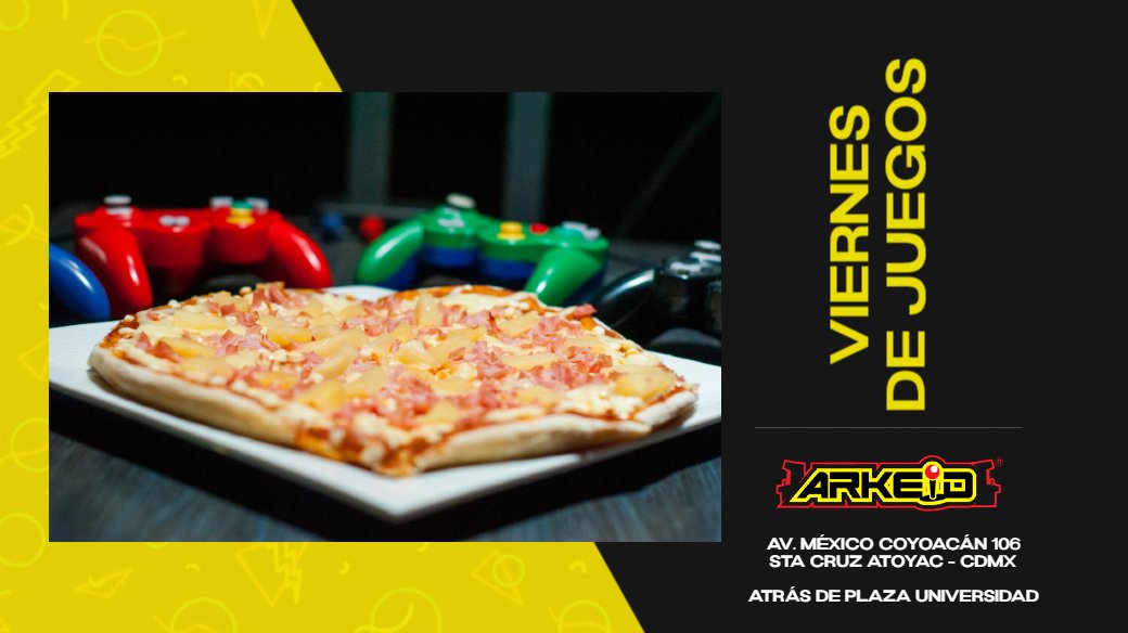 Y de comida también. 🍕🍕
Ven y disfruta de nuestros deliciosos platillos y los mejores videojuegos de tu niñez.  ¡Todavía llegas!