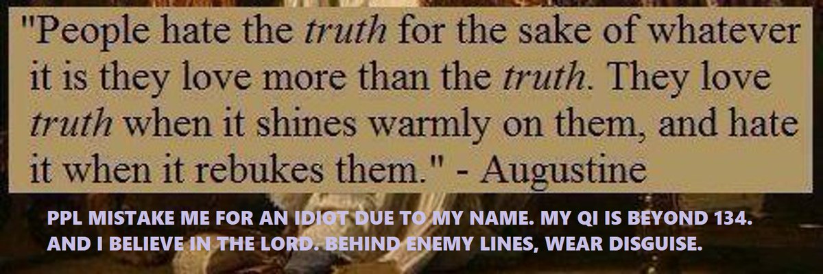 fxfader's tweet image. If you thirst for truth, follow me. I promise to do the best I can. My little contribution, I hope you will enjoy, if not enlighten. I am just a man who loves the idiot Dorothy. 💌.

Give it a little thought, then fling it away. Enjoy!