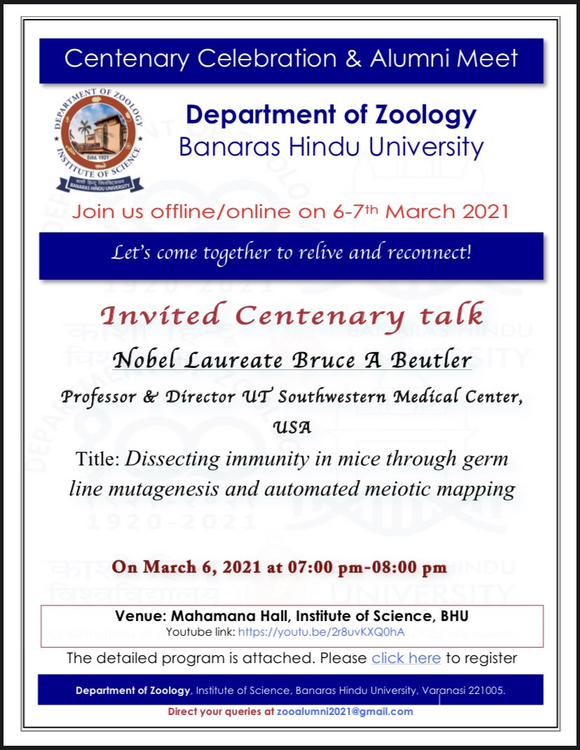 shrutihansda's tweet photo. Centenary year celebration at Department of Zoology, BHU! Please join..🤗
#100YearsZoologyBHU
#100YearsBHUZoology
#centennialZoologyBHU https://t.co/R6l3XjjnC3