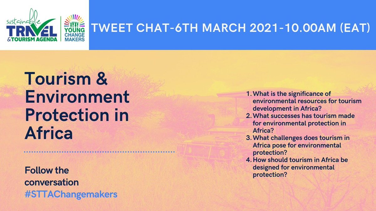 STTAKenya's tweet photo. Q2- What successes has #tourism made for environmental protection in #Africa?
#sttachangemakers
#buildtourismforward
#sustainabletourism
Also sharing some inspiration from @DominicWanjiru5 , about sustainability for the environment & for tourism in Africa. https://t.co/MleVzirJNn