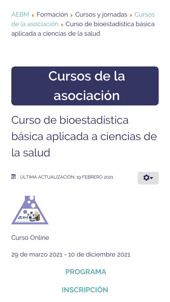 jacobodp's tweet photo. Un curso de bioestadística básica exhaustivo y muy claro, a cargo del doctor Díaz Portillo y su equipo https://t.co/0uay5Nf0JF
(https://t.co/u8ifOCNM2z)