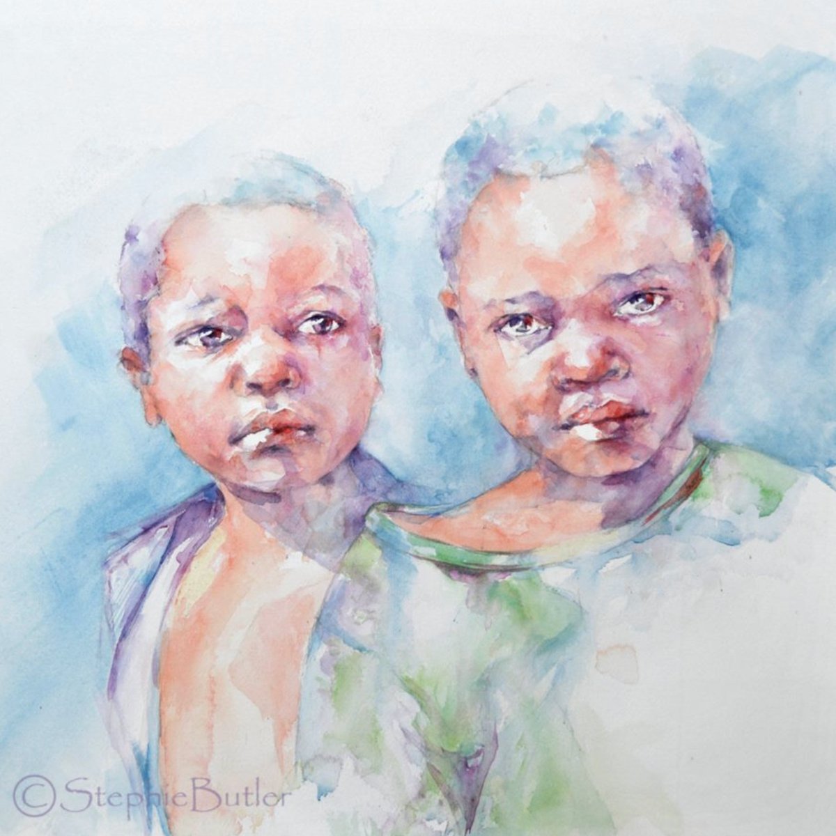 StephieButler's tweet image. Another #artfromthepast. This one is still available. DM me if you are interested. 
#Africa #Africanpeople #portrait #portraitpainting #watercolourportrait @archespapers ⁠
#watercolour #womenartists #childportrait #emotionalart ⁠#archespapers #winsorandnewton