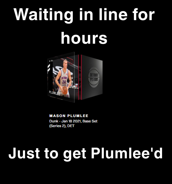 SimmonsSupreme's tweet photo. 🤣🤣🤣🤣

#nba #NBATopShot #MasonPlumlee #TopShot https://t.co/AL1hfajAuK