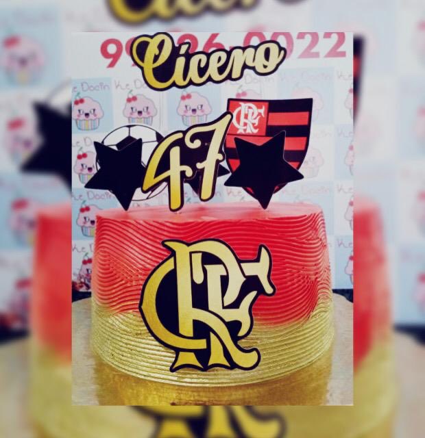 Topo para Bolo - Flamengo 
👉🎂Ke Docin