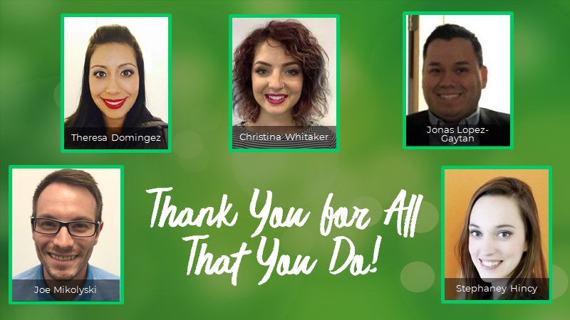 I cannot say how much this team means to me! Not just on #EmployeeAppreciationDay but on every single day, this crew is there for me and their markets whenever they are needed!

Thank you, for everything!!!
<a href="/ChristinaBWhit/">Christina Whitaker</a>  <a href="/J0nas_Gaytan/">Jonas Lopez-Gaytan</a> <a href="/tdominguez13/">Theresa Dominguez</a> <a href="/SHincy23/">Stephaney Hincy</a> and Joe!