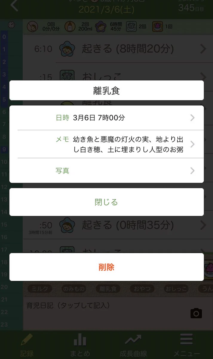 なぁ夫。。。貴方は一体息子に何を食べさせたん・・・。