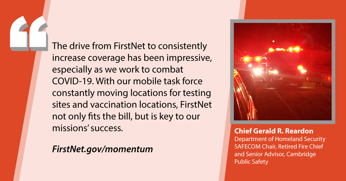 Every day, #firstresponders work tirelessly to protect their communities in the face of enormous challenges. Learn how #FirstNet responders serve and support areas hard hit by the COVID-19 pandemic: FirstNet.gov/momentum