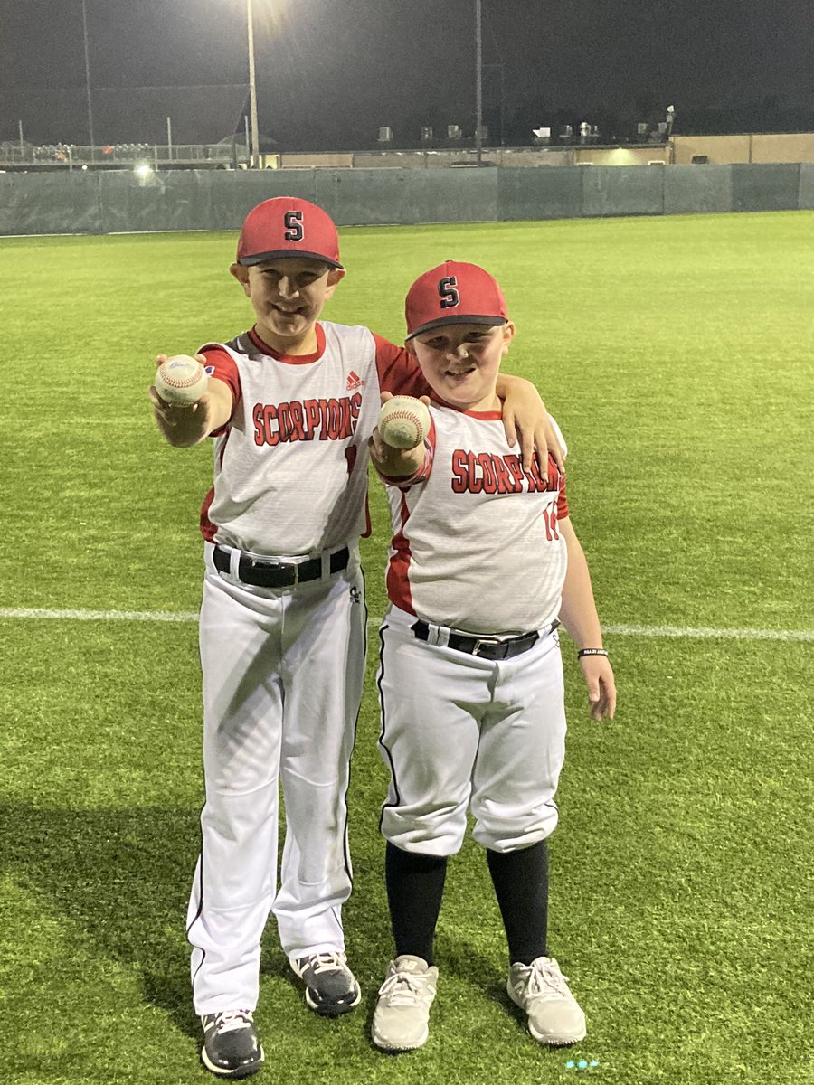 John Mark &amp; Waylon both went yard tonight for Scorpions 8U Black! ❤️⚾️🖤🦂 <a href="/ScorpionsBsB/">Scorpions Baseball Club</a>