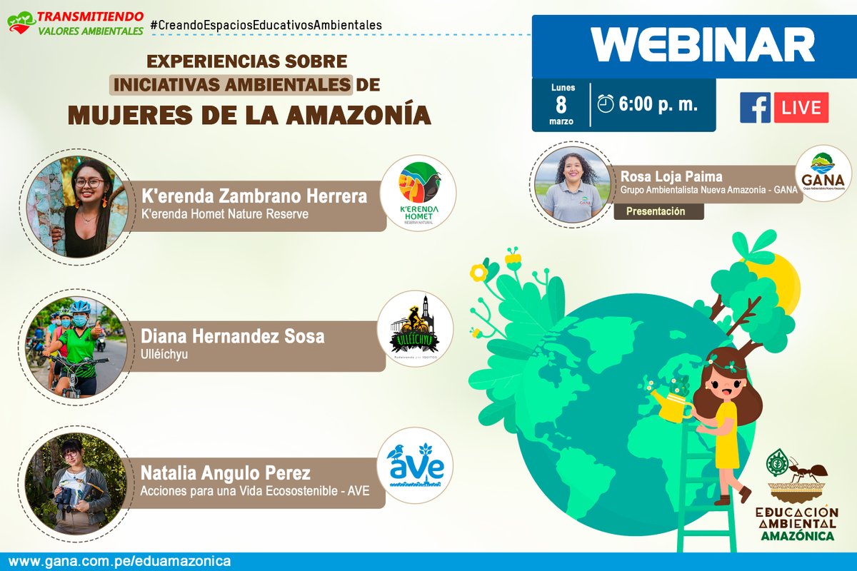 eduamazonica's tweet photo. #EducaciónAmbientalAmazónica  
https://t.co/dJAYccGdJN ♻️

✅ Conoce las experiencias de estas increíbles iniciativas ambientales, lideradas por mujeres jóvenes de nuestra Amazonía, en marco de la celebración del #DíaInternacionalDeLaMujer 🙋🏽‍♀️🌳🚴🏽‍♀️🏡👩🏽‍🔬🦜

#NuevaAmazonía https://t.co/orHnA1GZ9B