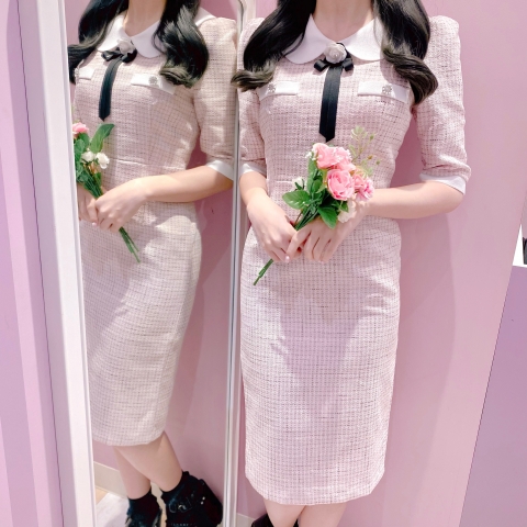 ラフォーレ原宿 Pa Twitter 2f マノン トーキョー New Item こんにちは 本日は新入荷アイテムのご紹介です ツイードミディ カクテルワンピースpink Black 9 400 Tax上品なカクテルシルエットのミディ丈ワンピース ブロー T Co Bqebel928c T