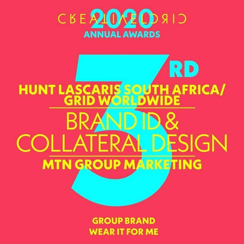 Well done team Grid, TBWA Hunt Lascaris and @mtnza 

#investmentcreative #grid #gridworldwide #g_in_culture #ginculture #makeitmeansomething #culture #createmeaning instagr.am/p/CMEJhvjJgyH/