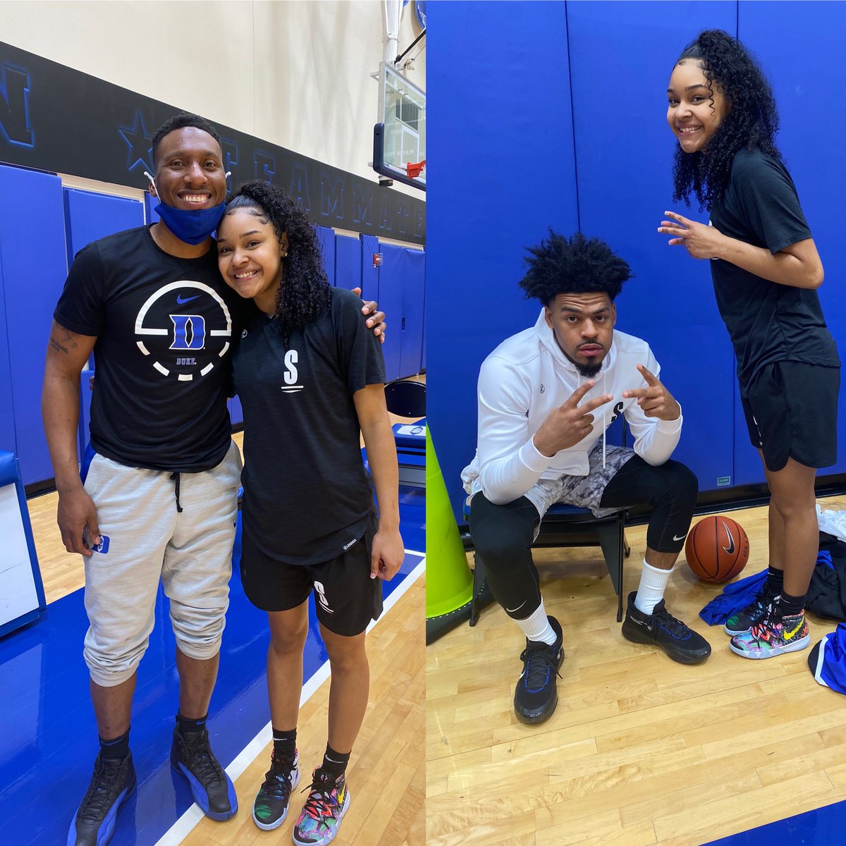 Sooo this happened today! I met 2 of my favorite players from Duke! Big things coming! SEQL fam 💪🏽 @QCook323 @NdotSmitty @TheSeql #sportsequality #pinchmeimdreaming #Dukelegends