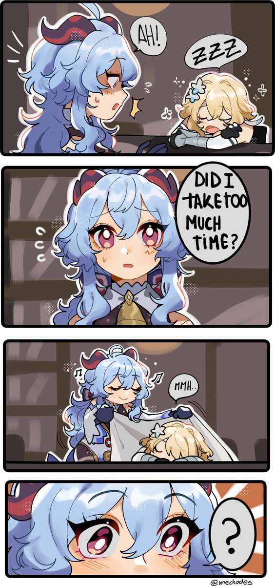 ITS BEEN A WHILE SINCE I DID ONE OF MY SMALL GENSHIN COMICS....
T-them...?

 #原神 #GenshinImpact 