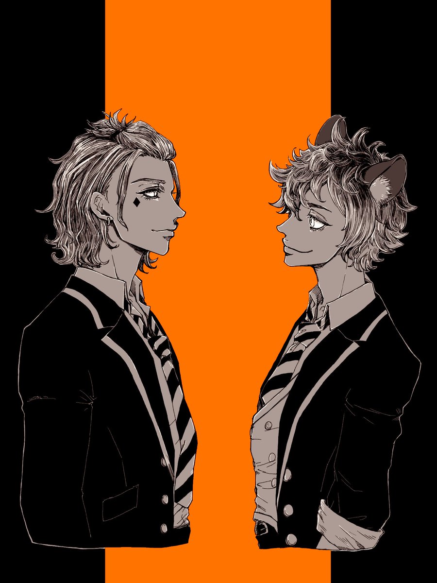 「タレ目な2人。 」|ノィ。のイラスト