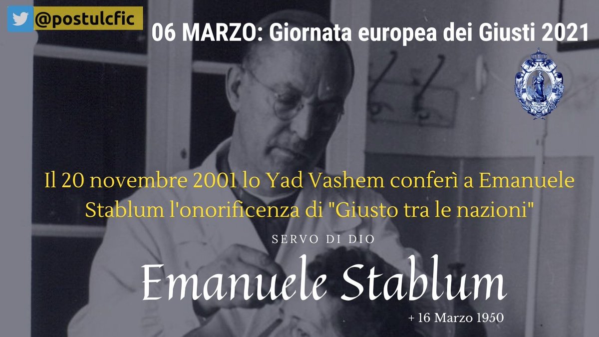 postulcfic's tweet photo. Oggi ricordiamo che #EmanueleStablum é diventato #Giusto per Amore a Cristo. 
#giornatadeigiusti @CauseSanti @vaticannews_it https://t.co/KdxWTdzQoI