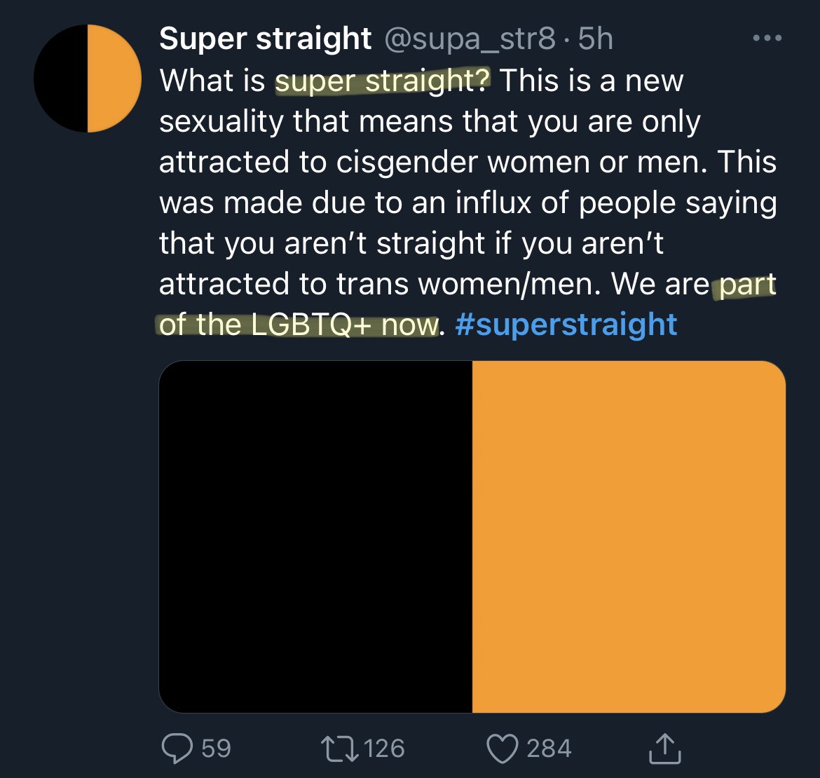 misteevious's tweet photo. Make this make sense??? there is so much wrong with this- just say you’re transphobic and leave...and don’t make up terms like “superphobic” and say you go through more??? 
also- definitely NOT a part of the LGBTQ+ community
#superstraight is absolute bullshit https://t.co/alq7uvTDzp