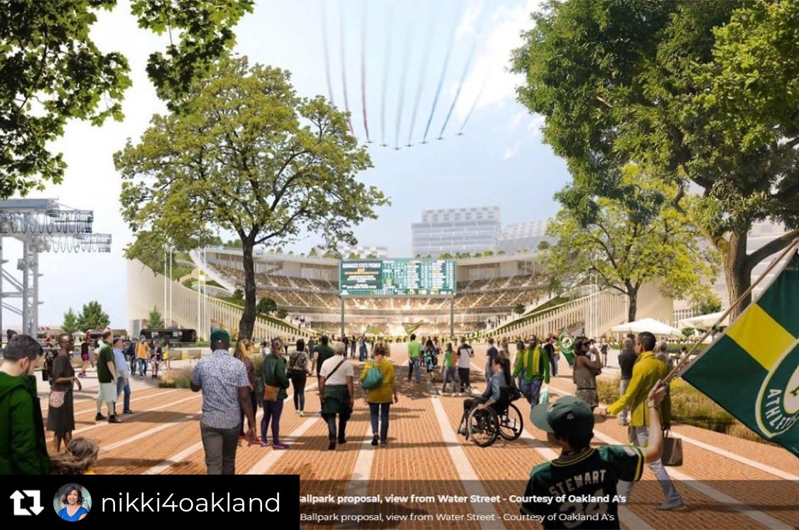 1/2 Good chance to learn about the #Oakland #Athletics #WaterfrontStadium proposal today Sat, March6, 10am, by zoom bit.ly/3edGKwT
⚾️Stadium design & #environmentalimpact
⚾️Adjacent #housing #hotel #retail #offices
⚾️#CommunityBenefits
#letsgooakland #athleticsnation