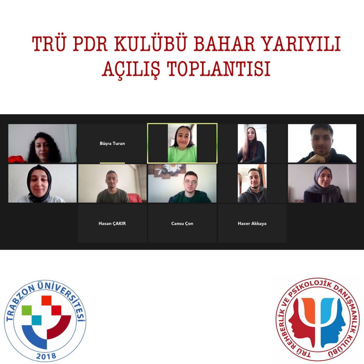 trupdrkulubu's tweet photo. Trabzon Üniversitesi Psikolojik Danışma ve Rehberlik Kulübü  olarak herkese merhabalar diyoruz! 🎉
TRÜ PDR Kulübü olarak bahar yarıyılı açılış toplantımızı bugün gerçekleştirdik! 🥳 Toplantımızda yeni birinci sınıf temsilcilerimizle ve diğer temsilci arkadaşlarımızla ++ https://t.co/baJvarzRPG