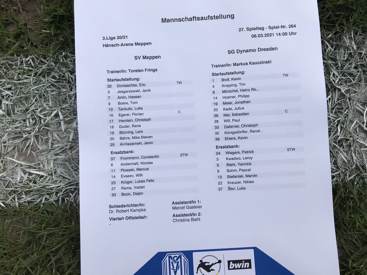 SGD_Liveticker's tweet image. #Aufstellung #SVMSGD #sgd1953