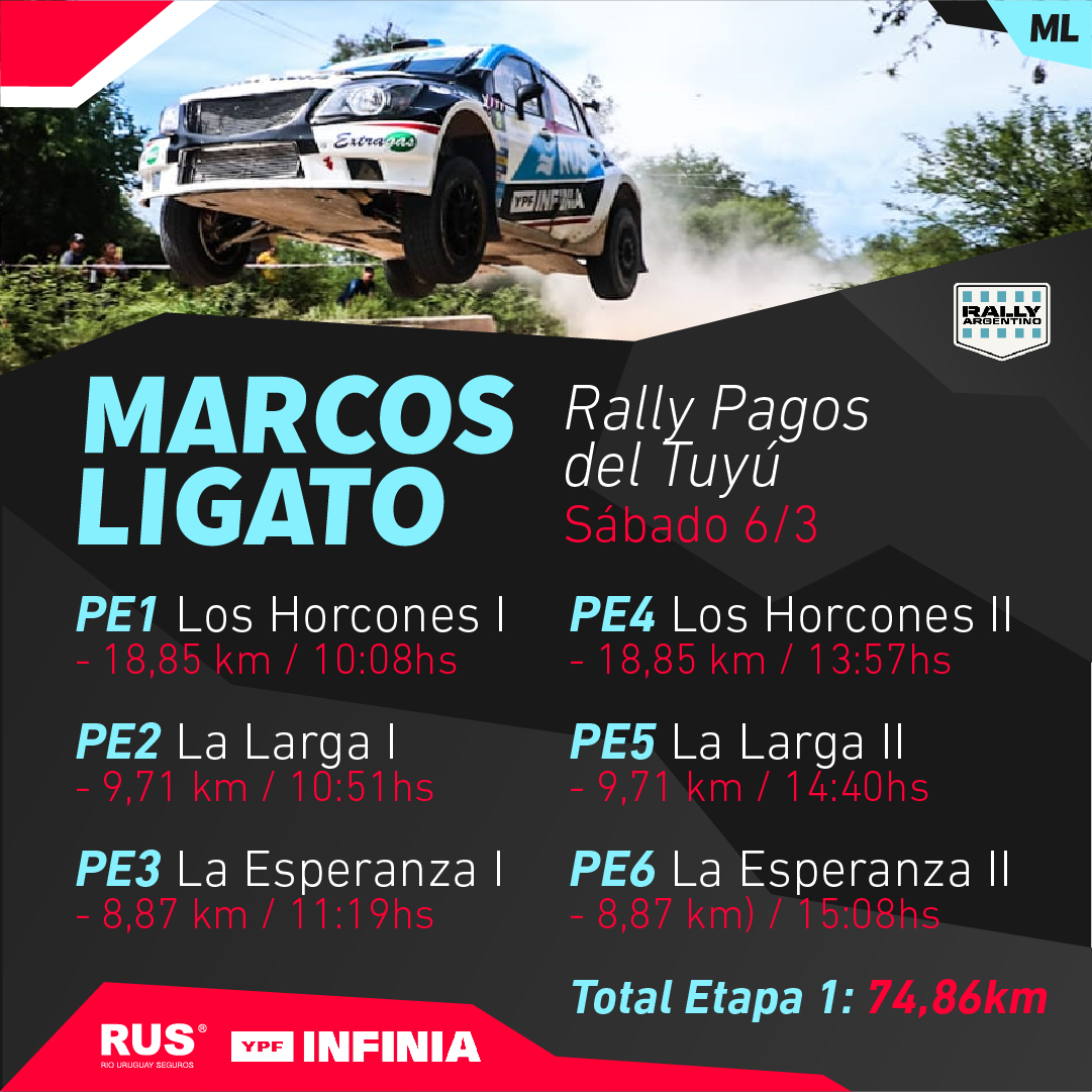 marcosligato's tweet photo. Arranca la Etapa 1 del #rallypagosdeltuyu
Atentos a los horarios de cada tramo!!!
#afondoyconfe
@ruseguros
@YPFoficial
#Cladan
#Extragas
#VetancoArgentina
@TangoRALLY
@RallyArgentino
#rallyargentino
#Rally https://t.co/Jjy2aw3qfE