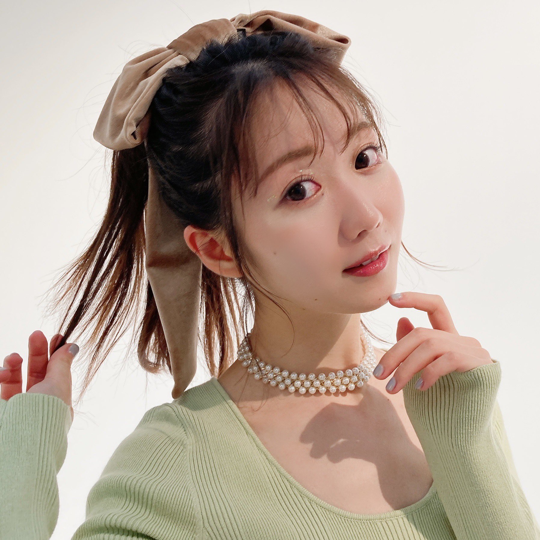 =LOVE 大谷映美里 シングル予約抽選会サイン入りチェキ イコラブ] HUSTLE PRESS編集長さん (みりにゃ＆はな＆まいか