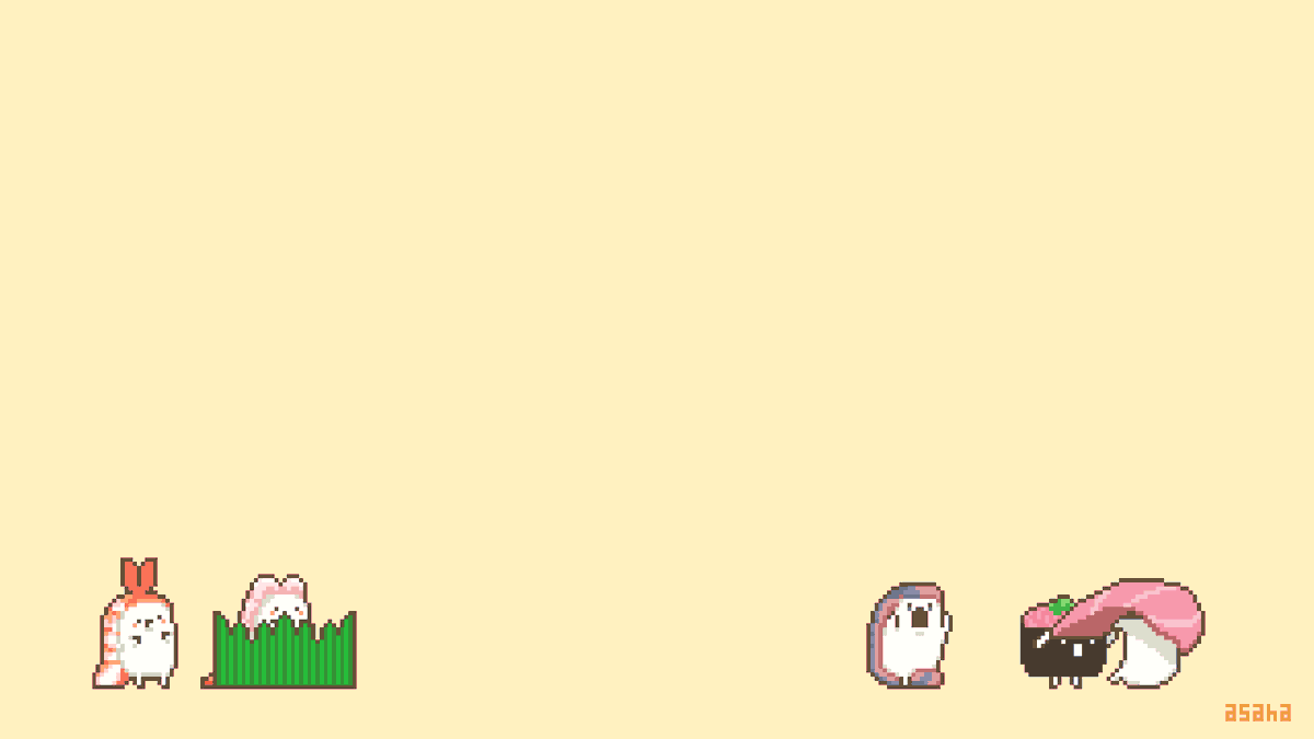 「回転ずしくんのパソコン用壁紙つくってみました! #回転ずしくん 」|asahaのイラスト