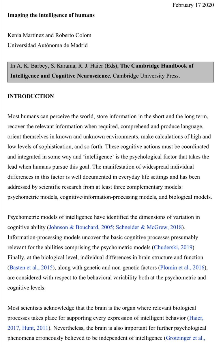 yaghoubi_masoud's tweet photo. Amazing review paper by prof Colom on neuroimaging of human intelligence👌
https://t.co/AxyPrLX0ZM https://t.co/ngzI9QV05u