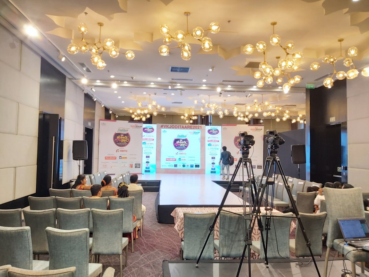 VK_Jodi_Tare (@jodi_vk) on Twitter photo The stage is set for the GRAND FINALE of <a href="/FreedomOil_In/">Freedom Healthy Oil</a> presents JodiTaare.
Powered by <a href="/HeroMotoCorp/">Hero MotoCorp</a>
Fashion Partner <a href="/kalaniketancom/">kalaniketan.com</a>
Housing partner Lic Housing Finance
Menswear Partner Cotton King
Venue Partner <a href="/RenHotels/">Renaissance Hotels</a>
TV Partner <a href="/NewsFirstKan/">NewsFirst Kannada</a> The stage is set for the GRAND FINALE of <a href="/FreedomOil_In/">Freedom Healthy Oil</a> presents JodiTaare.
Powered by <a href="/HeroMotoCorp/">Hero MotoCorp</a>
Fashion Partner <a href="/kalaniketancom/">kalaniketan.com</a>
Housing partner Lic Housing Finance
Menswear Partner Cotton King
Venue Partner <a href="/RenHotels/">Renaissance Hotels</a>
TV Partner <a href="/NewsFirstKan/">NewsFirst Kannada</a>