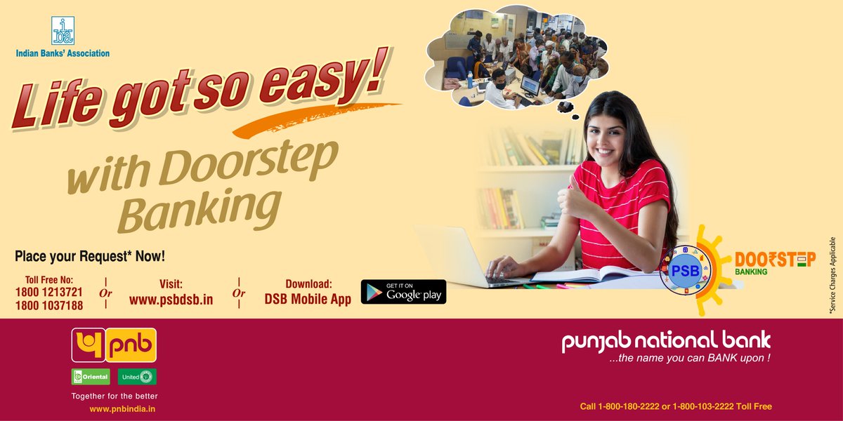 pnbindia's tweet image. Receive account statements, arrange for cheque pick up, get your life certificate and avail more such services while sipping tea in your balcony.

We&apos;re here to accompany! 

Download DSB mobile application today for all your banking needs. 

#DoorstepBanking #DSBapp