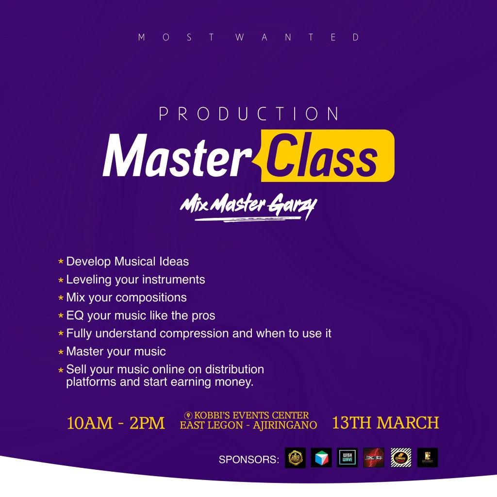 2mgmusicgh's tweet photo. Production Master Class is just a week from now. If you haven't registered, make sure u do so by using the link below

https://t.co/7rByhhiKAp https://t.co/CxG9ns1hzm
