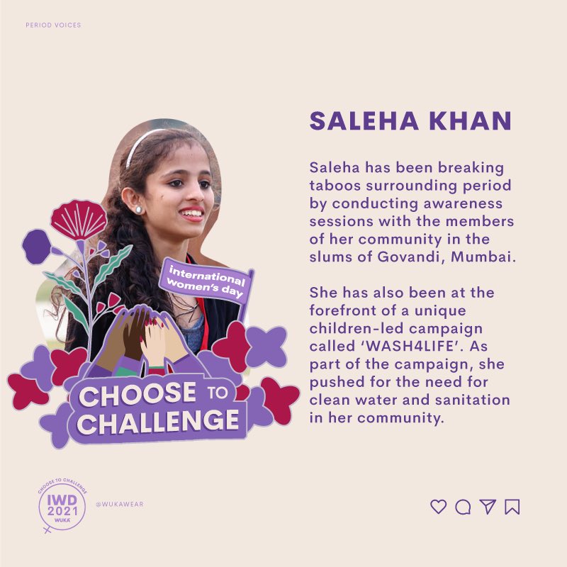♥️ PERIOD VOICES ♥️⁠ Meet remarkable women who are helping to combat both stigma and period poverty with the power of their stories.⁠ Celebrate the inspirational women we look up to. Share in your stories, tag friends and tell us who you admire #ChooseToChallenge⁠ #IWD2021 ⁠