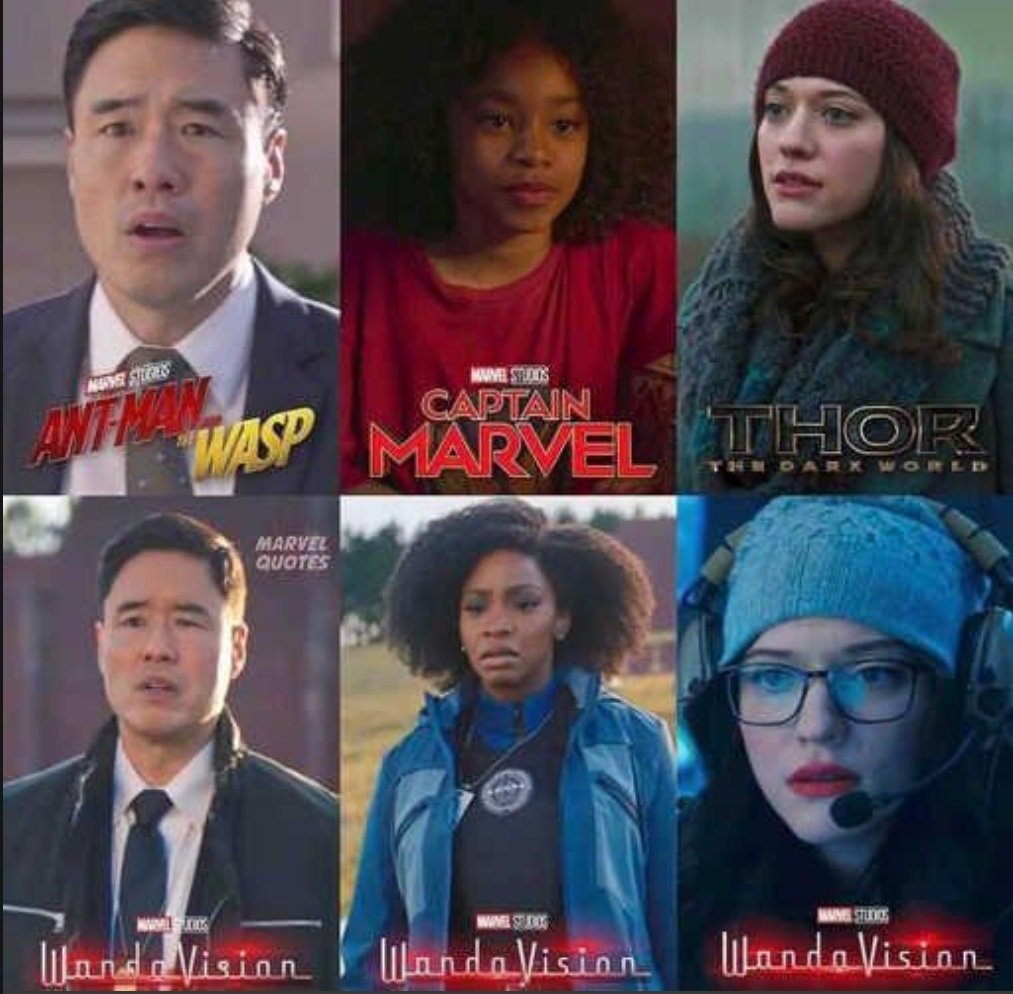 Didn't see this coming:

- Jimmy from Ant-Man & the Wasp
- Monica a little girl from Captain Marvel
- Darcy from Thor: the Dark World

#WandaVision https://t.co/4G7MpcX00u