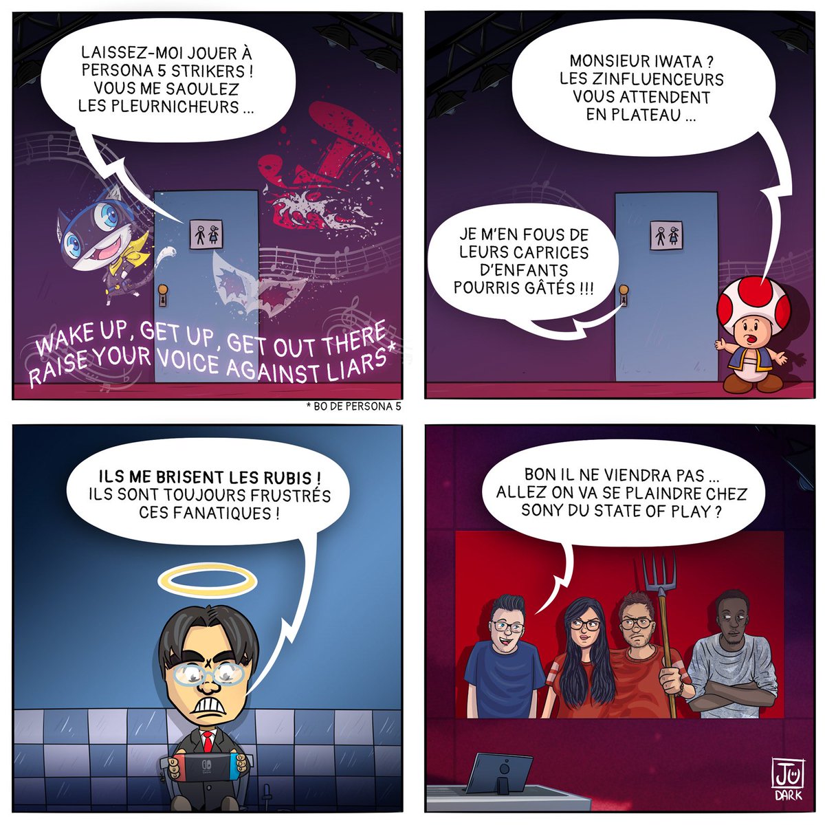 _JuDarK's tweet photo. Petit retour sur les mécontentements du dernier Nintendo Direct , ps: ceci n’est que de la taquinerie no drama please #NintendoDirect #Nintendomaster #cartoonmaster #bd #comics #youtubeurs #influenceurs #iwata #Persona5Strikers #caroju #siphano #ungamerpassioné https://t.co/XXVsURRAqk