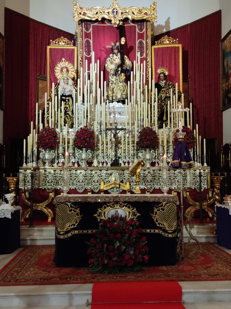 Nuestros titulares, en el Altar Mayor para los cultos cuaresmal es @HdadNazarenoHue