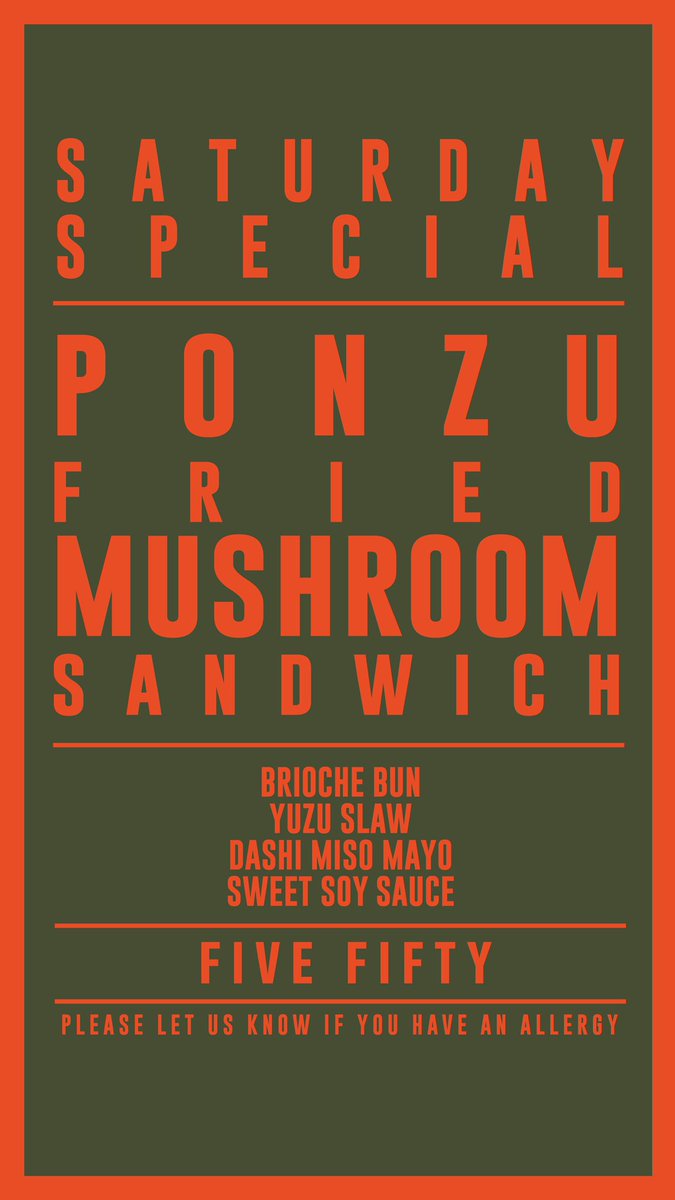 ClothStore81's tweet image. This Saturday’s takeout menu...