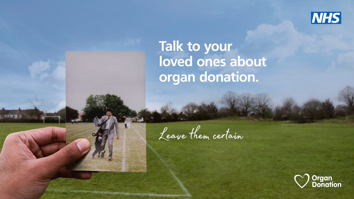 Whatever your organ donation decision, it’s important to talk with your loved ones to give them the certainty they need to support it. bit.ly/39YJb3S

#LeaveThemCertain