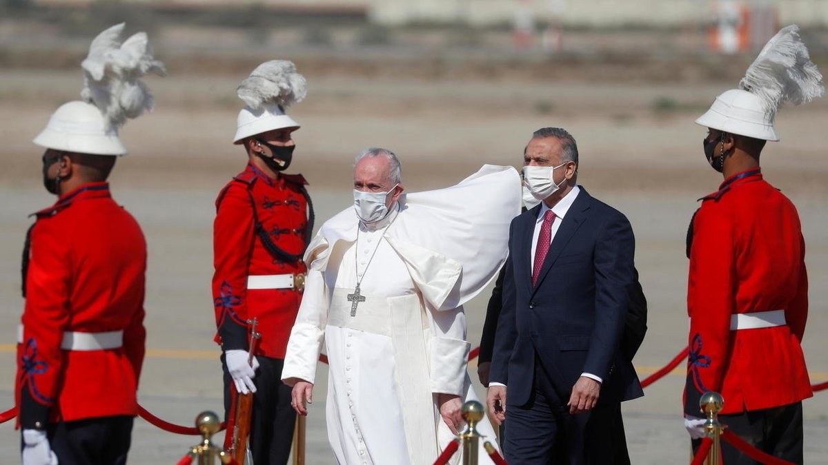 مباشر البابا فرنسيس يلقي خطابا في مدينة أور التاريخية جنوب العراق