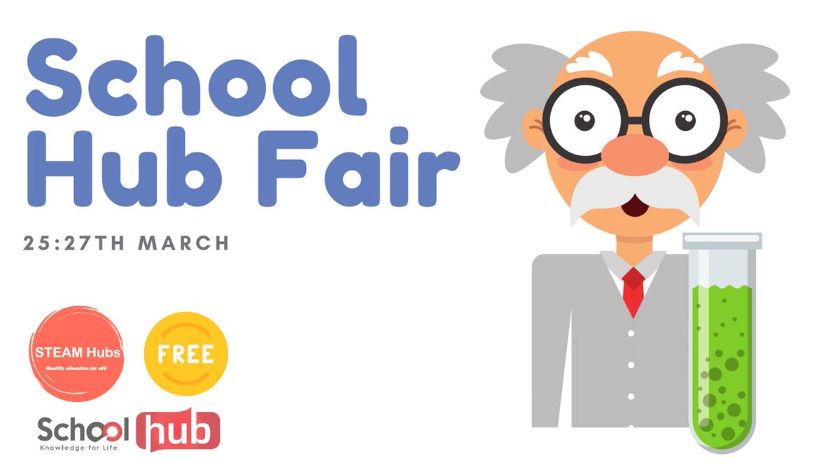الدخول مجانا🤩🤩🤩
هنكون معاكم في معرض School Hub في القرية الذكية
هنقدم
عروض علميه Science Show
Science Fair مسابقه علمية بين طلاب المدارس المشاركة
ده غير هدايا كتير وخصومات علي ال Science kits الخاصة بينا
للحصول علي دعوة مجانية لحضور المعرض، سجل هنا: school-hubs.com/invitation