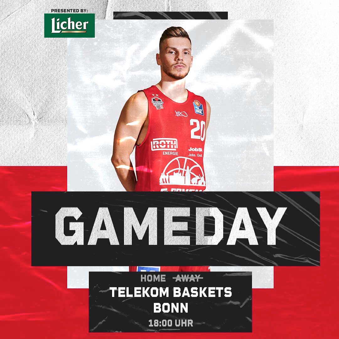 GIESSEN46ers's tweet photo. #GAMEDAY ‼️ Neuer Tag, neue Chance! Heute Abend sind die @TelekomBaskets zu Gast in unserer Osthalle 💪🏼 Bei MagentaSport seid ihr wie immer LIVE dabei 🎥 #JobStairs #GIESSEN #46ers #easyCreditbbl #UNSERELIEBEISTROT https://t.co/AGZ9kUVfXk