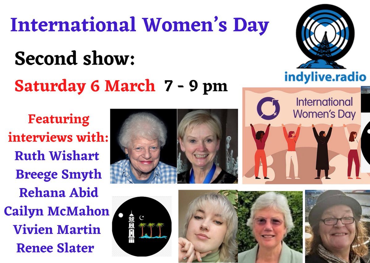 IndyLiveRadio's tweet photo. ***TONIGHT ***    SATURDAY 6 MARCH   7 - 9 pm

The SECOND programme in a series of 4 special editions from https://t.co/bMZoAftnzW to mark #InternationalWomensDay  

* Interviews 
* Poetry
* Music

Don’t miss it! 🏴󠁧󠁢󠁳󠁣󠁴󠁿🎼🎧🎤 https://t.co/aMLYXnNjjB